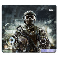 SVEN MP-G01S Soldier, Gaming Mouse Pad, Dimensions: 230 x 200 х 2 mm,  Non-slip rubber base